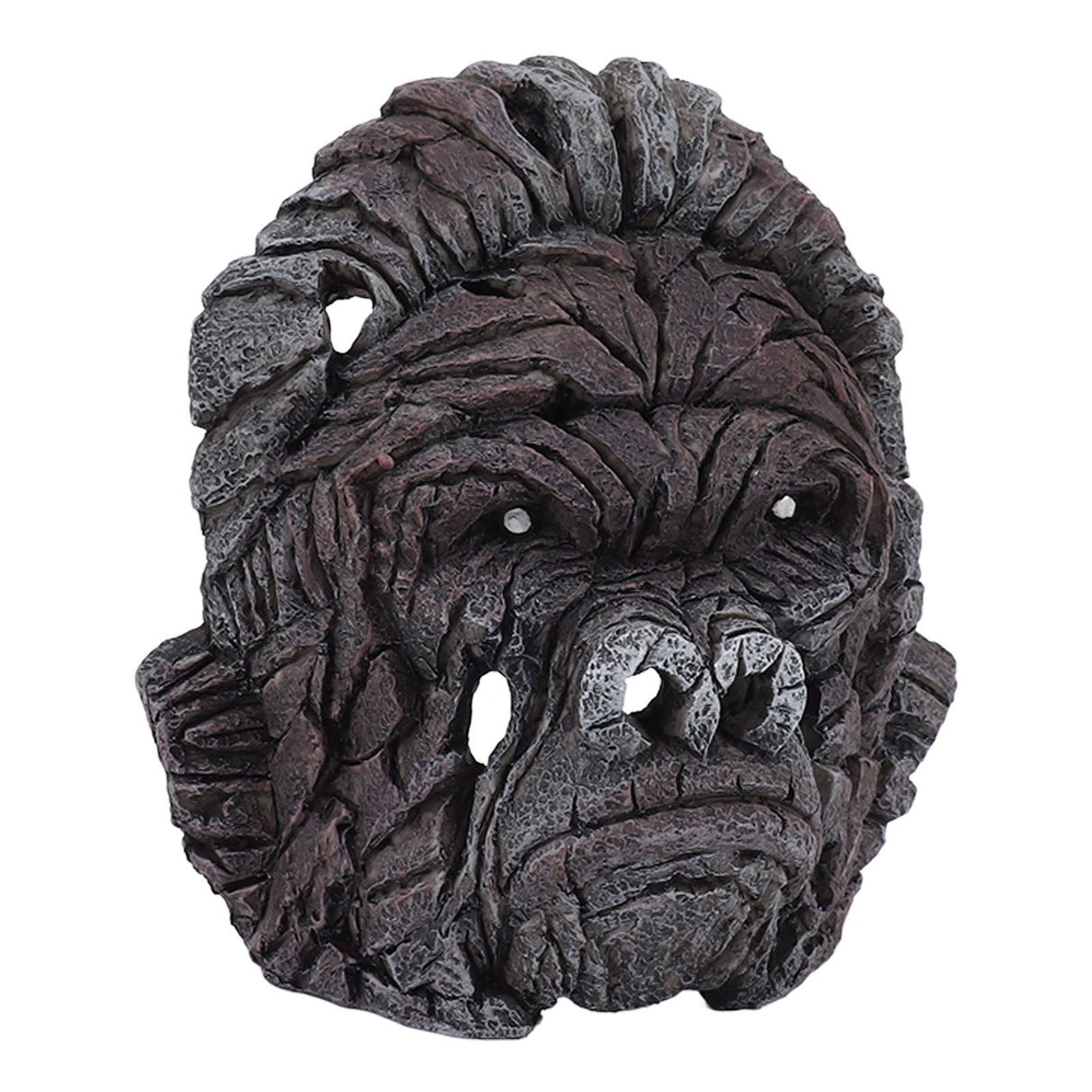 Gorilla Head Sculpture 6.3in Animal Head Figurine Resin Hollow Out Design Statue Decor for Living Room Office Bookshelf