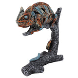 Chameleon Statue Sculpture Resin Chameleon Wild Animal Figurine Ornament for Home Desktop Decoration