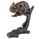 Chameleon Statue Sculpture Resin Chameleon Wild Animal Figurine Ornament for Home Desktop Decoration