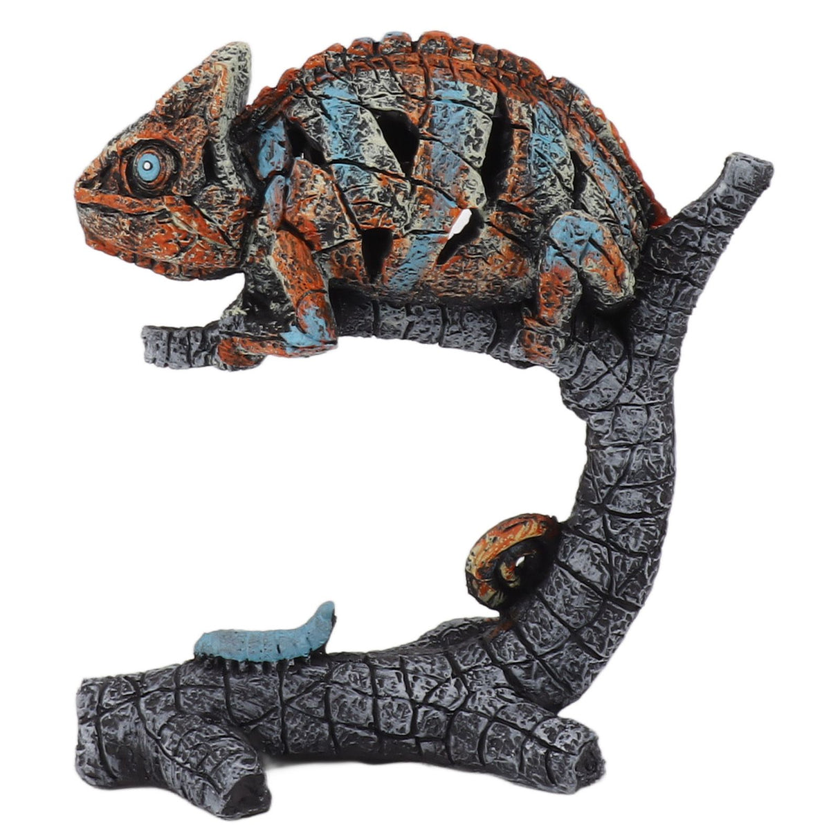 Chameleon Statue Sculpture Resin Chameleon Wild Animal Figurine Ornament for Home Desktop Decoration