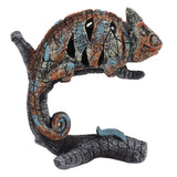 Chameleon Statue Sculpture Resin Chameleon Wild Animal Figurine Ornament for Home Desktop Decoration