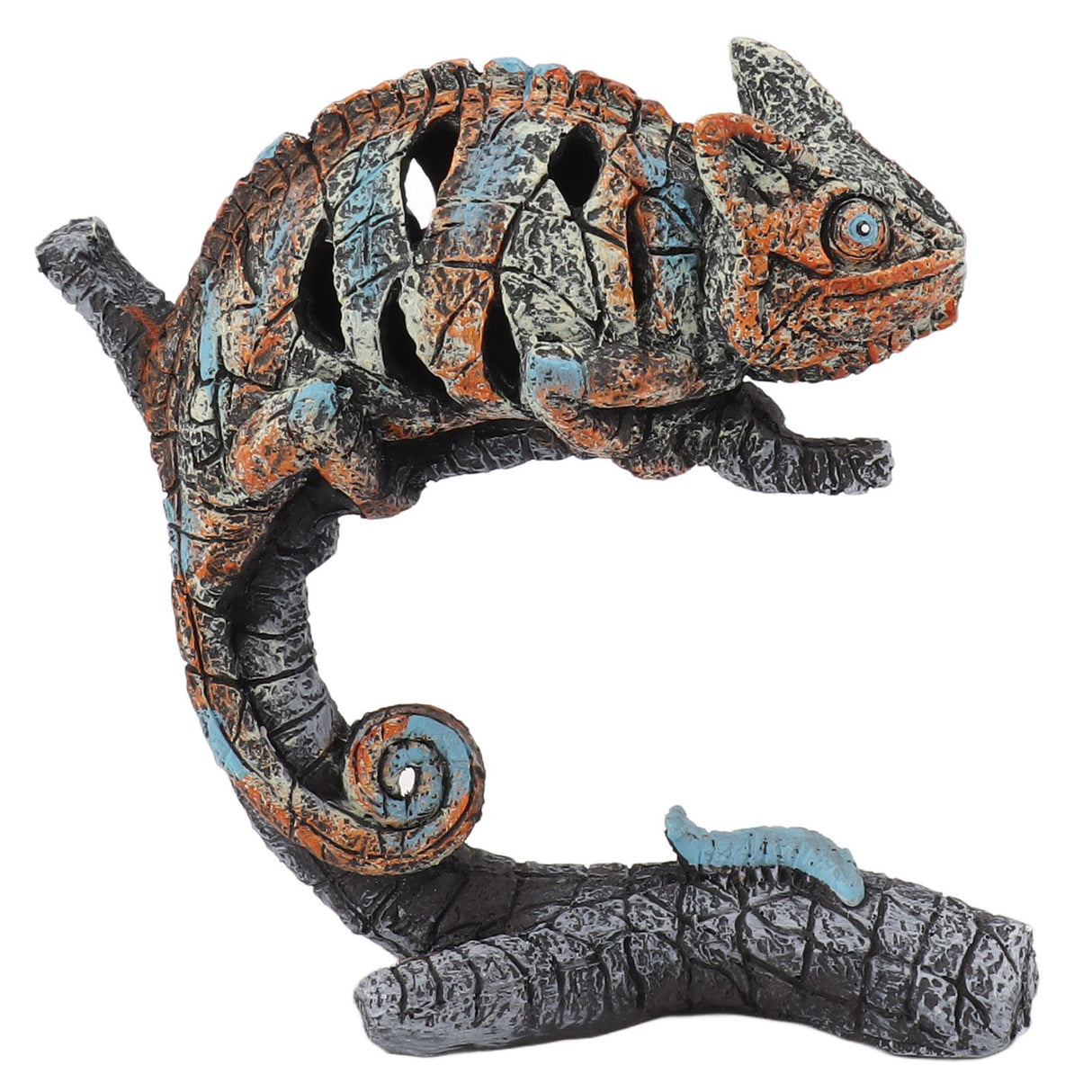 Chameleon Statue Sculpture Resin Chameleon Wild Animal Figurine Ornament for Home Desktop Decoration