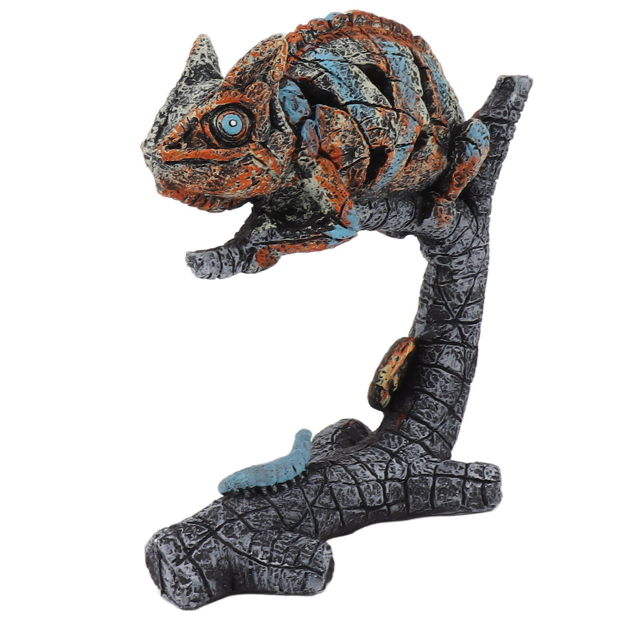 Chameleon Statue Sculpture Resin Chameleon Wild Animal Figurine Ornament for Home Desktop Decoration