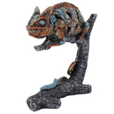 Chameleon Statue Sculpture Resin Chameleon Wild Animal Figurine Ornament for Home Desktop Decoration