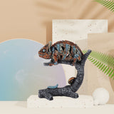 Chameleon Statue Sculpture Resin Chameleon Wild Animal Figurine Ornament for Home Desktop Decoration