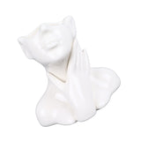 Female Face Vase Nordic Style Elegant Flower Vase Smoothly Ceramic Flower Vase Decoration for Living Room Garden