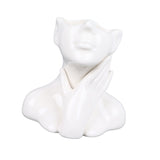 Female Face Vase Nordic Style Elegant Flower Vase Smoothly Ceramic Flower Vase Decoration for Living Room Garden