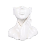 Female Face Vase Nordic Style Elegant Flower Vase Smoothly Ceramic Flower Vase Decoration for Living Room Garden
