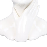 Female Face Vase Nordic Style Elegant Flower Vase Smoothly Ceramic Flower Vase Decoration for Living Room Garden - Extra Image