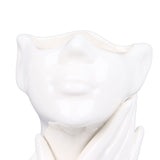 Female Face Vase Nordic Style Elegant Flower Vase Smoothly Ceramic Flower Vase Decoration for Living Room Garden