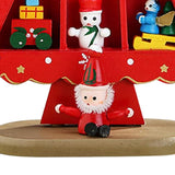 Tabletop Wooden Christmas Tree Exquisite Mini Conveniently Placed Desktop Christmas Tree Decor for Shopping Mall Hotel Christmas Decoration Red