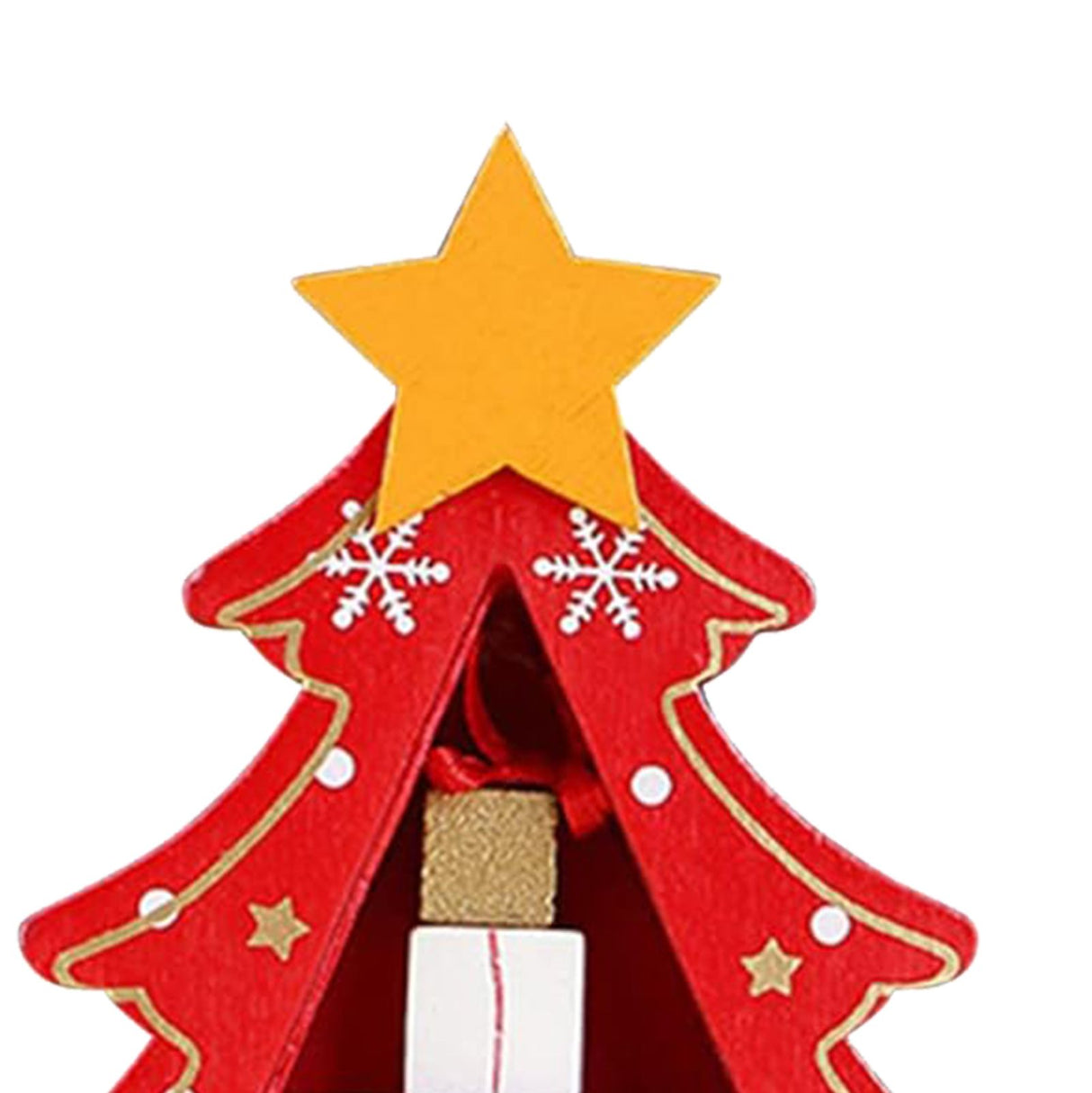Tabletop Wooden Christmas Tree Exquisite Mini Conveniently Placed Desktop Christmas Tree Decor for Shopping Mall Hotel Christmas Decoration Red