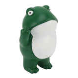 Rebellious Frog Figurine Middle Finger Frog Resin Ornament Frog Craft Decoration Sculpture for Home Office Desktop - Side View