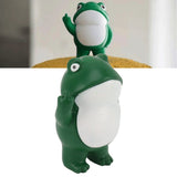 Rebellious Frog Figurine Middle Finger Frog Resin Ornament Frog Craft Decoration Sculpture for Home Office Desktop - Extra Image