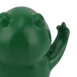 Rebellious Frog Figurine Middle Finger Frog Resin Ornament Frog Craft Decoration Sculpture for Home Office Desktop - Extra Image