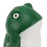Rebellious Frog Figurine Middle Finger Frog Resin Ornament Frog Craft Decoration Sculpture for Home Office Desktop - Extra Image