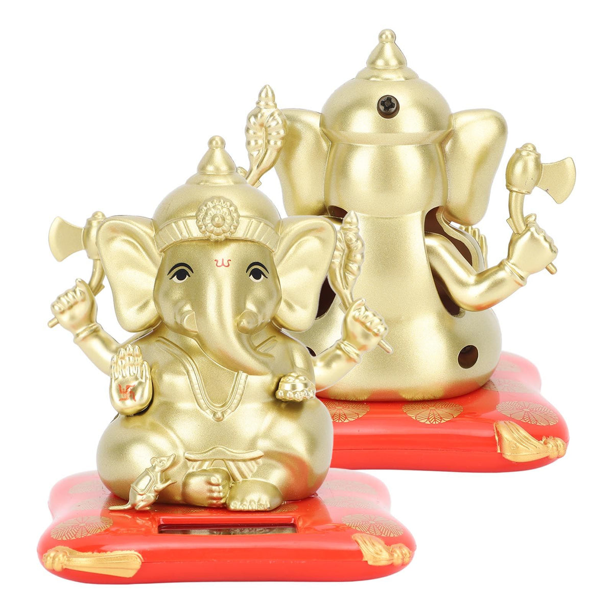 Car Solar Bobble Head Toy Exquisite Environmentally Friendly Elephant Swinging Dancing Toy Gold