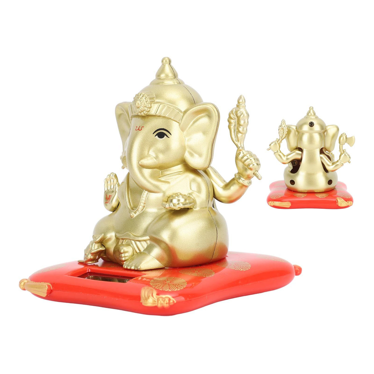 Car Solar Bobble Head Toy Exquisite Environmentally Friendly Elephant Swinging Dancing Toy Gold