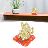 Car Solar Bobble Head Toy Exquisite Environmentally Friendly Elephant Swinging Dancing Toy Gold - Extra Image