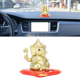Car Solar Bobble Head Toy Exquisite Environmentally Friendly Elephant Swinging Dancing Toy Gold