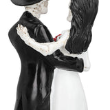 Skeleton Wedding Couple Statue Day of The Dead Dancing Skeleton Couple Halloween Romantic Wedding Bride Groom Figurine Resin