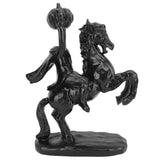 22cm Height Headless Horseman Statue with Pumpkin Horror Headless Horseman Halloween Decor Sculpture Handmade Resin All Black