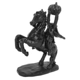 22cm Height Headless Horseman Statue with Pumpkin Horror Headless Horseman Halloween Decor Sculpture Handmade Resin All Black