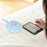 Vibrating Digital Alarm Clock Portable LED Electronic Digital Alarm Clock for Heavy Sleepers Students Children Sky Blue