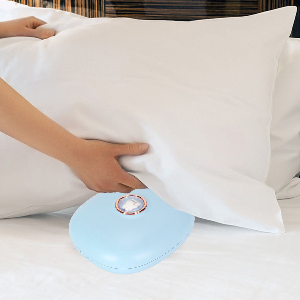Vibrating Digital Alarm Clock Portable LED Electronic Digital Alarm Clock for Heavy Sleepers Students Children Sky Blue