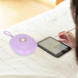 Vibrating Digital Alarm Clock Portable LED Electronic Digital Alarm Clock for Heavy Sleepers Students Children Lilac Purple