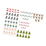 240 PCS Christmas Glass Cup Card Easy To Use Cute Pattern Xmas Party Wine Glass Decoration Card for Christmas - Front View