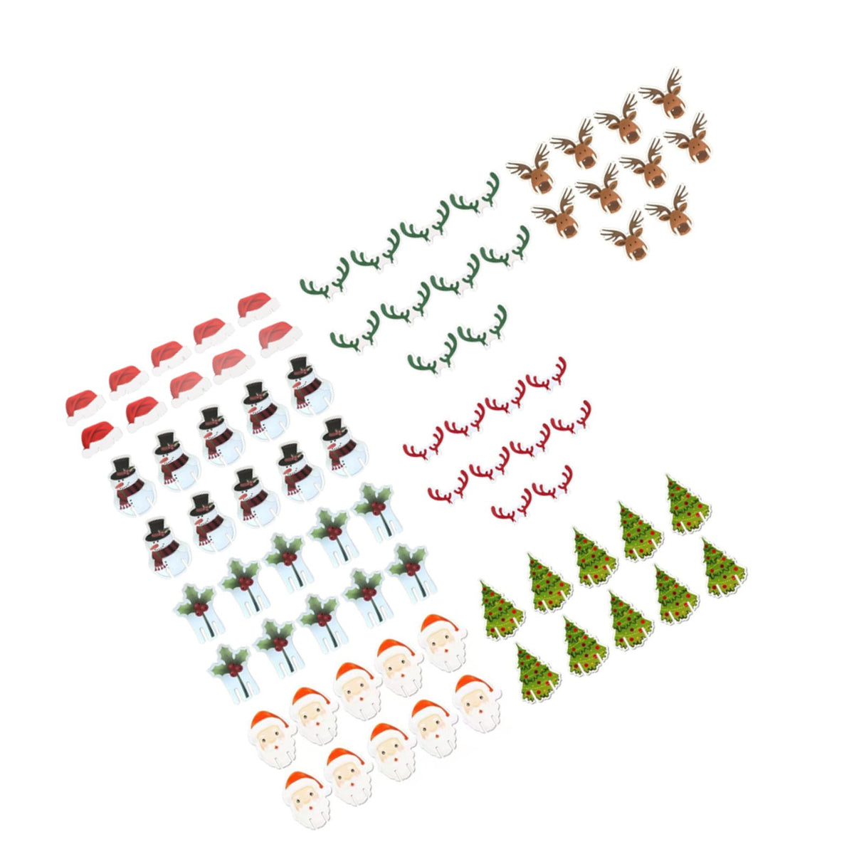 240 PCS Christmas Glass Cup Card Easy To Use Cute Pattern Xmas Party Wine Glass Decoration Card for Christmas