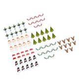 240 PCS Christmas Glass Cup Card Easy To Use Cute Pattern Xmas Party Wine Glass Decoration Card for Christmas - 45-Degree Angle