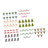 240 PCS Christmas Glass Cup Card Easy To Use Cute Pattern Xmas Party Wine Glass Decoration Card for Christmas