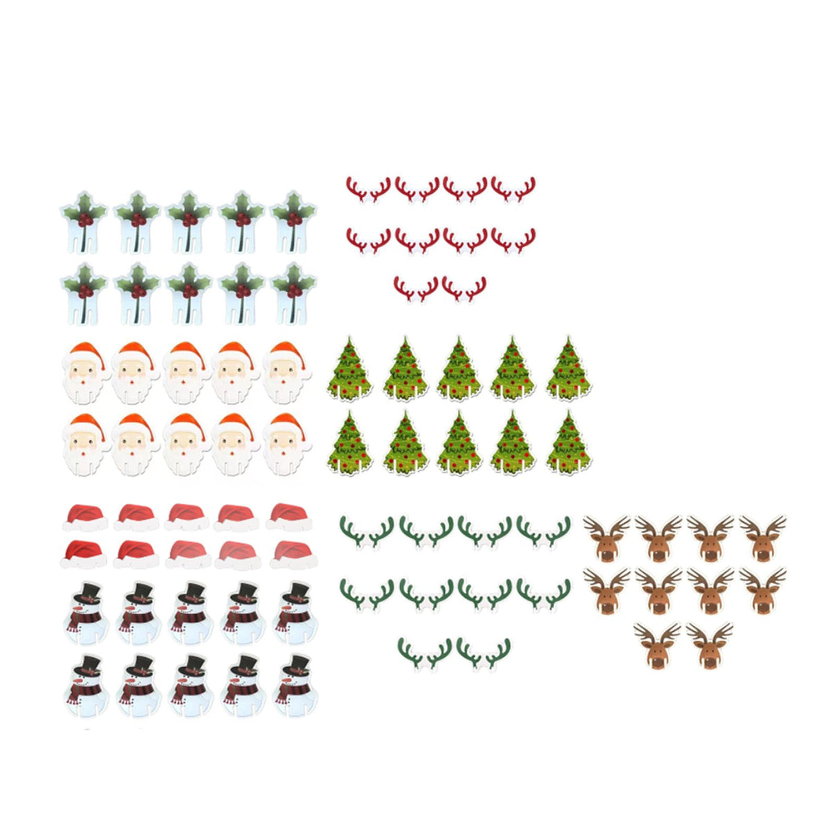240 PCS Christmas Glass Cup Card Easy To Use Cute Pattern Xmas Party Wine Glass Decoration Card for Christmas
