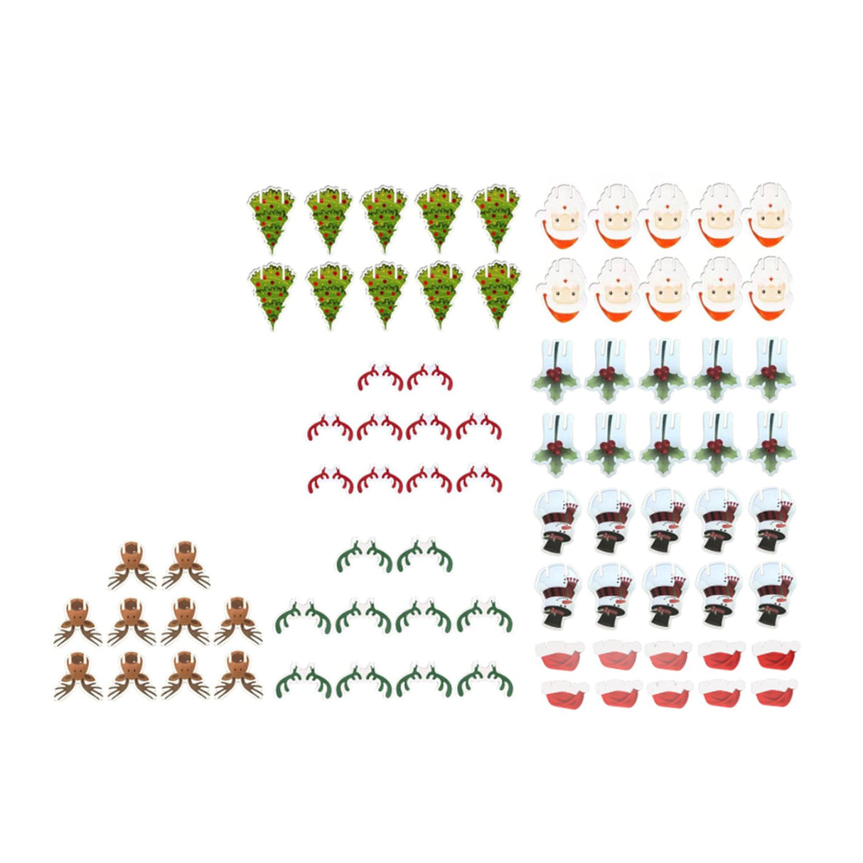 240 PCS Christmas Glass Cup Card Easy To Use Cute Pattern Xmas Party Wine Glass Decoration Card for Christmas