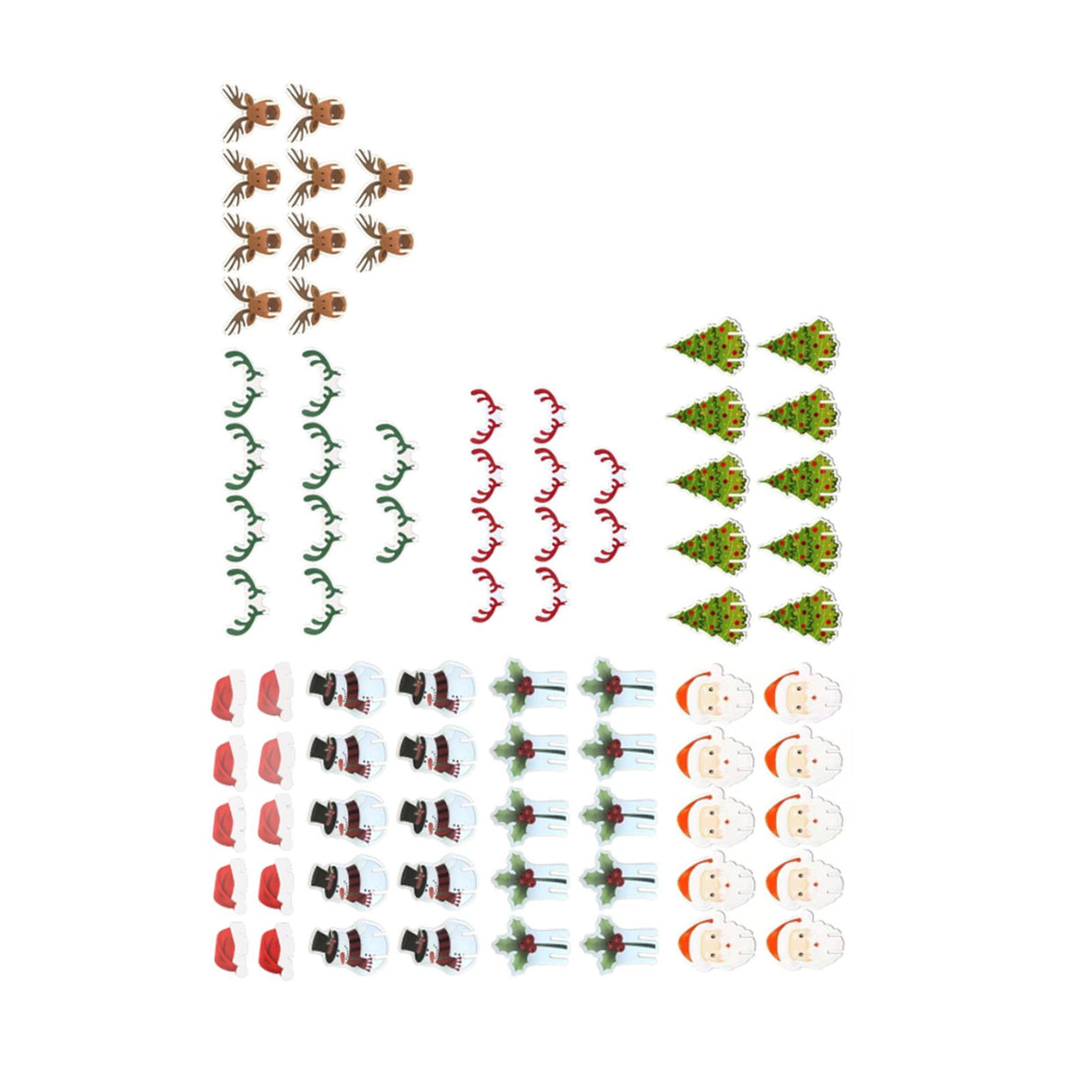 240 PCS Christmas Glass Cup Card Easy To Use Cute Pattern Xmas Party Wine Glass Decoration Card for Christmas