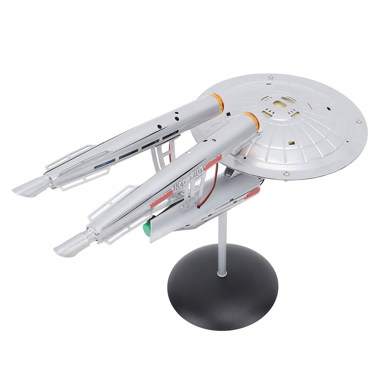 Spaceship Model with Lights 1:1000 Life Like High Durability Spaceship Toy for Display Collection