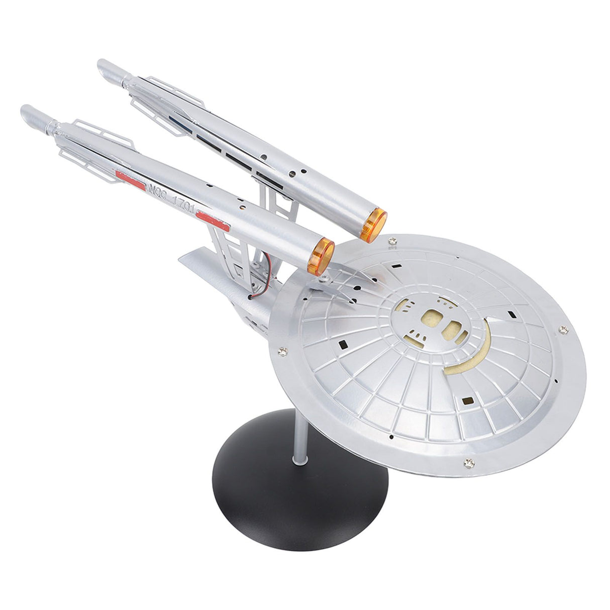 Spaceship Model with Lights 1:1000 Life Like High Durability Spaceship Toy for Display Collection