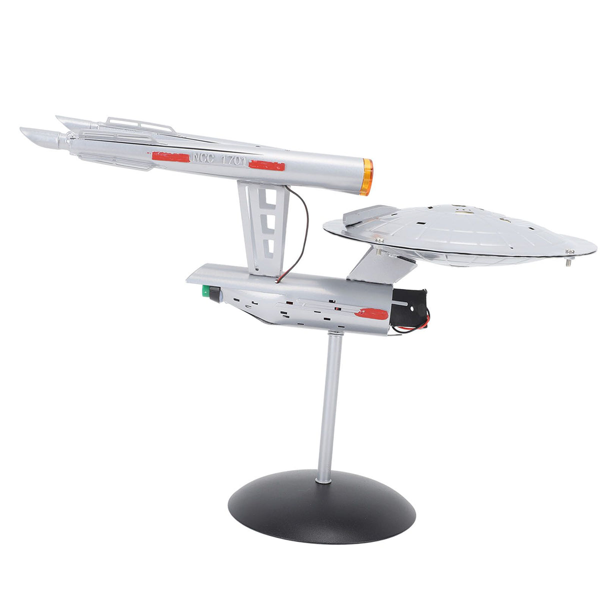 Spaceship Model with Lights 1:1000 Life Like High Durability Spaceship Toy for Display Collection