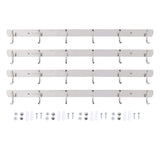4 Pcs 6 Hooks Stainless Steel Cloak Hanger Wall Mounted Hanging Coat Rack for Laundry Rooms Entryways
