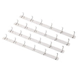 4 Pcs 6 Hooks Stainless Steel Cloak Hanger Wall Mounted Hanging Coat Rack for Laundry Rooms Entryways