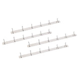 4 Pcs 6 Hooks Stainless Steel Cloak Hanger Wall Mounted Hanging Coat Rack for Laundry Rooms Entryways