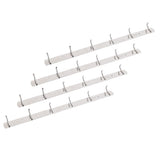 4 Pcs 6 Hooks Stainless Steel Cloak Hanger Wall Mounted Hanging Coat Rack for Laundry Rooms Entryways