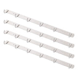 4 Pcs 6 Hooks Stainless Steel Cloak Hanger Wall Mounted Hanging Coat Rack for Laundry Rooms Entryways - Rear View