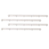 4 Pcs 6 Hooks Stainless Steel Cloak Hanger Wall Mounted Hanging Coat Rack for Laundry Rooms Entryways