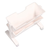Double Layer Movable Deskside Bookshelf Removable Small Bookcase Dormitory Organize Trolley Shelf White - 45-Degree Angle