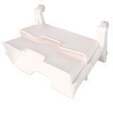 Double Layer Movable Deskside Bookshelf Removable Small Bookcase Dormitory Organize Trolley Shelf White - Low Angle