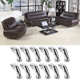 12PCS Furniture Legs Iron Electroplating Modern Style Metal Sofa Leg Replacement for Table Chair Couch Cabinet