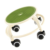 Round Rolling Low Stool Comfortable Universal Wheel Movable Mini Stool High Weight Capacity for Home Green - Front View